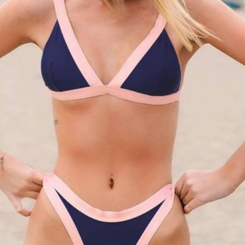 Sweet Pink Trim Bikini - NWT